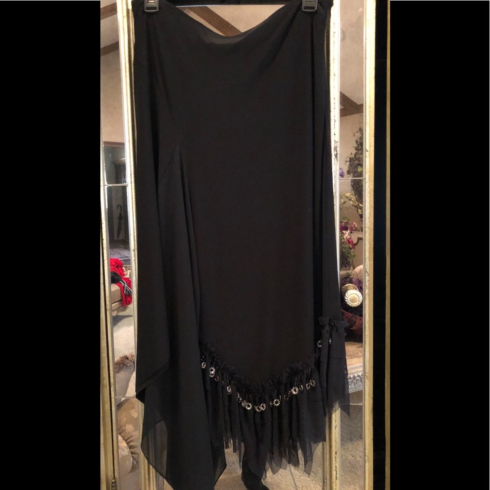 One of A Kind Asymmetrical Carina Black Skirt